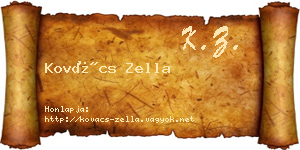 Kovács Zella névjegykártya
